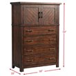 Kingfisher Lane 4-Drawer Poplar Wood Storage Chest in Walnut