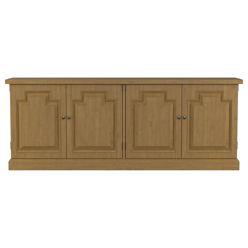 Kingfisher Lane 4-Door Dining Sideboard Buffet Cabinet in Rustic Honey