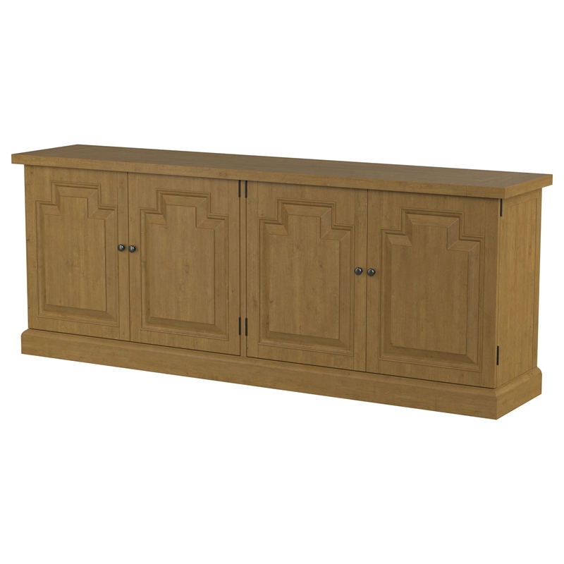 Kingfisher Lane 4-Door Dining Sideboard Buffet Cabinet in Rustic Honey