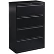 Kingfisher Lane 36-Inch Wide Metal 4-Drawer Lateral File Cabinet in Black