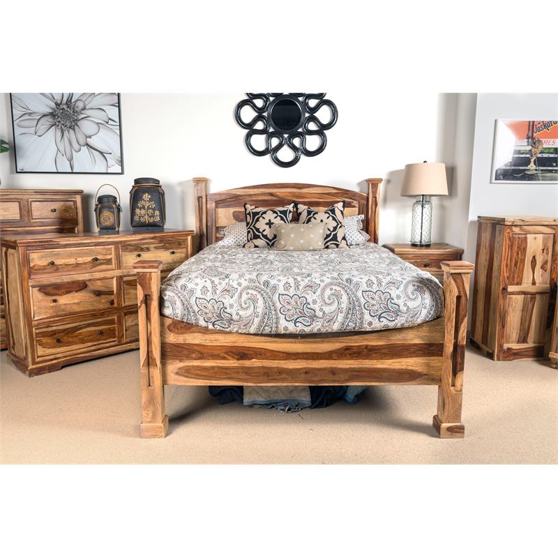 Kingfisher Lane Solid Sheesham Wood 6-Drawer Dresser in Natural