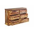 Kingfisher Lane Solid Sheesham Wood 6-Drawer Dresser in Natural