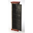 Kingfisher Lane Contemporary Hand Painted Tall Storage Cabinet in Brown