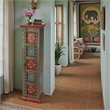 Kingfisher Lane Contemporary Hand Painted Tall Storage Cabinet in Brown