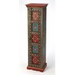 Kingfisher Lane Contemporary Hand Painted Tall Storage Cabinet in Brown