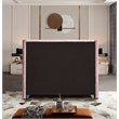 Kingfisher Lane Contemporary Tufted Pink Velvet Wingback King Bed Frame