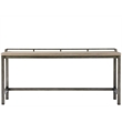 Kingfisher Lane Console Table with 3 Stools Gray Metal and Wood Top
