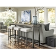 Kingfisher Lane Console Table with 3 Stools Gray Metal and Wood Top