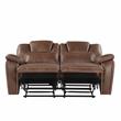 Kingfisher Lane Brown Faux Leather Manual Reclining Loveseat