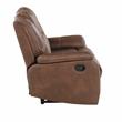 Kingfisher Lane Brown Faux Leather Manual Reclining Loveseat