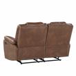 Kingfisher Lane Brown Faux Leather Manual Reclining Loveseat