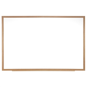 Kingfisher Lane 48.5&quot x 144.5&quot Porcelain Magnetic Whiteboard in Oak
