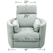 Kingfisher Lane Power Swivel Glider Recliner in Windstream Green