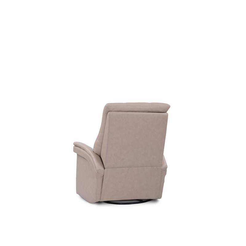 Kingfisher Lane Leather Cordless Power Swivel Glider Recliner in Pink