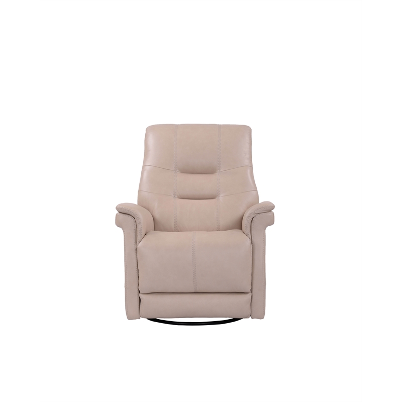Kingfisher Lane Leather Cordless Power Swivel Glider Recliner in Pink