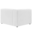 Kingfisher Lane 4-Piece Modular Faux Leather Sectional Sofa in White