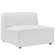 Kingfisher Lane 4-Piece Modular Faux Leather Sectional Sofa in White