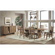 Kingfisher Lane Contemporary Wood Trestle Dining Table in Weathered Oak
