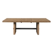 Kingfisher Lane Contemporary Wood Trestle Dining Table in Weathered Oak