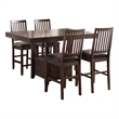 Kingfisher Lane 5-Piece Counter Height Dining Set with Storage in Espresso