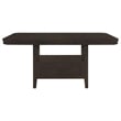 Kingfisher Lane Counter Height Storage Table Butterfly Leaf in Cappuccino