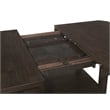 Kingfisher Lane Counter Height Storage Table Butterfly Leaf in Cappuccino