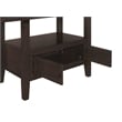 Kingfisher Lane Counter Height Storage Table Butterfly Leaf in Cappuccino