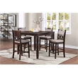 Kingfisher Lane 5-Piece Wood Counter Height Dining Set in Cherry