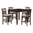 Kingfisher Lane 5-Piece Wood Counter Height Dining Set in Cherry