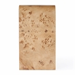 Kingfisher Lane 3-Drawer Mappa Burl Curved Chest in Light Brown