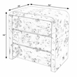 Kingfisher Lane 3-Drawer Mappa Burl Curved Chest in Light Brown