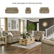 Kingfisher Lane Dual Reclining Loveseat in Light Brown Polyester