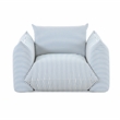 Kingfisher Lane Striped Outdoor Performance Fabric Armchair in Pearl Blue