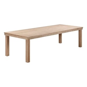 Kingfisher Lane 108&quot Eucalyptus Wood Outdoor Dining Table in Natural