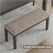 Kingfisher Lane 6-Piece Dining Set with Bench in Light Gray Upholstered