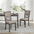 Kingfisher Lane 6-Piece Dining Set with Bench in Light Gray Upholstered