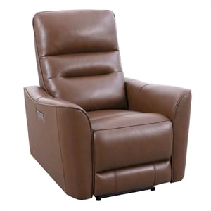 Kingfisher Lane Power Zero Gravity Recliner in Brazilian Cocoa Leather