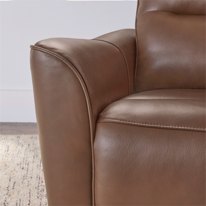 Kingfisher Lane Power Zero Gravity Recliner in Brazilian Cocoa Leather