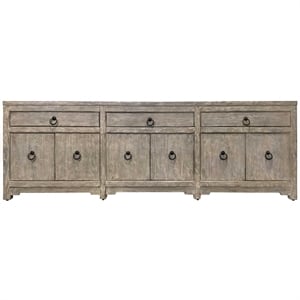Kingfisher Lane 90&quot Console Cabinet in Driftwood Rubberwood and Birch