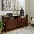 Kingfisher Lane Contemporary Dark Brown Accent Cabinet with Marble Top