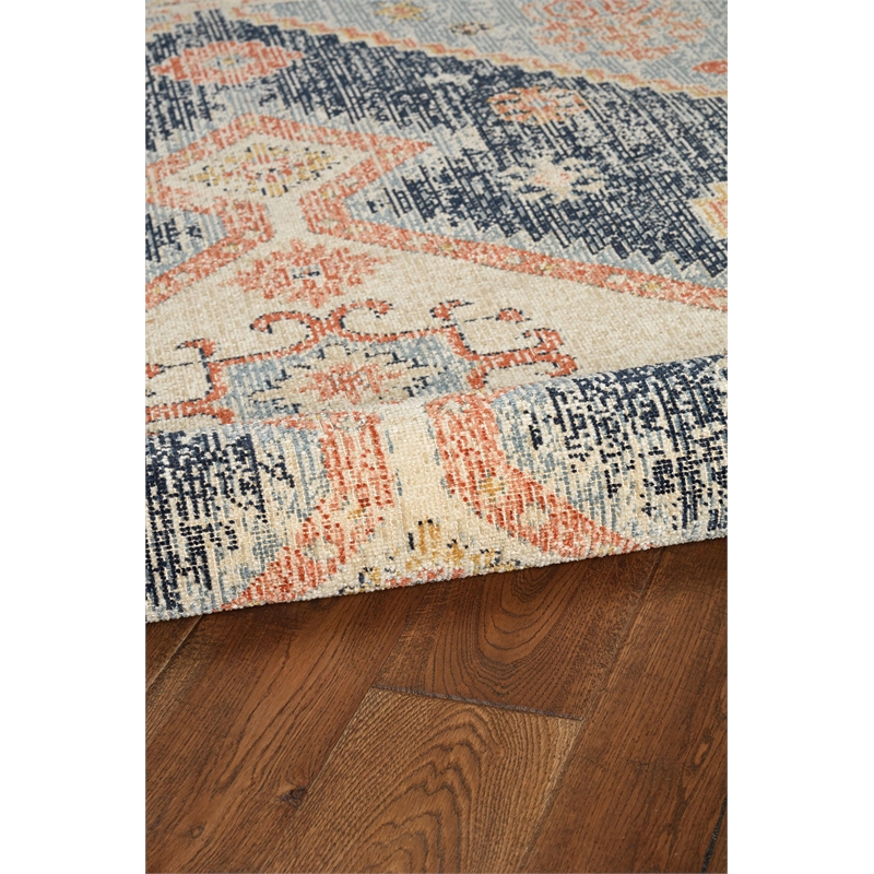 Laysan Home Traditional Machine Made Polyester 2'x3' Rug in Ivory