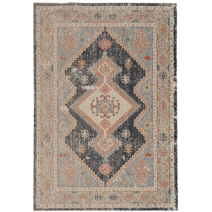 Laysan Home Traditional Machine Made Polyester 2'x3' Rug in Ivory