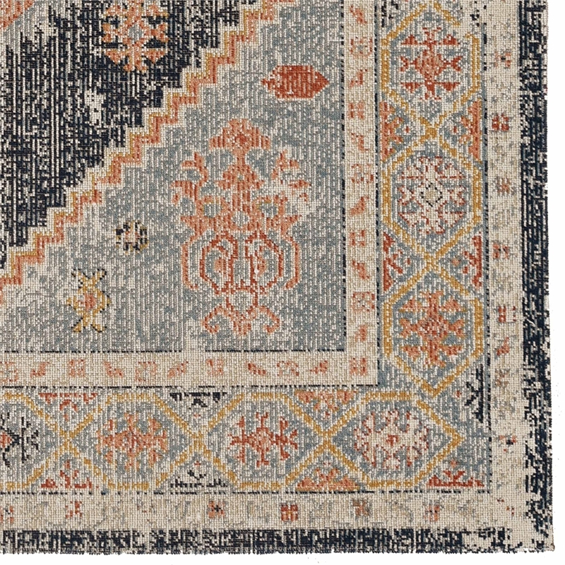 Laysan Home Traditional Machine Made Polyester 2'x3' Rug in Ivory
