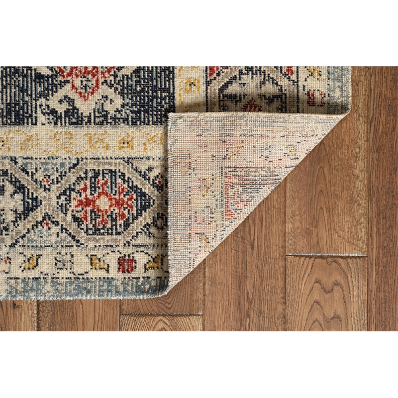 Laysan Home Traditional Machine Made Polyester 2'x3' Rug in Ivory