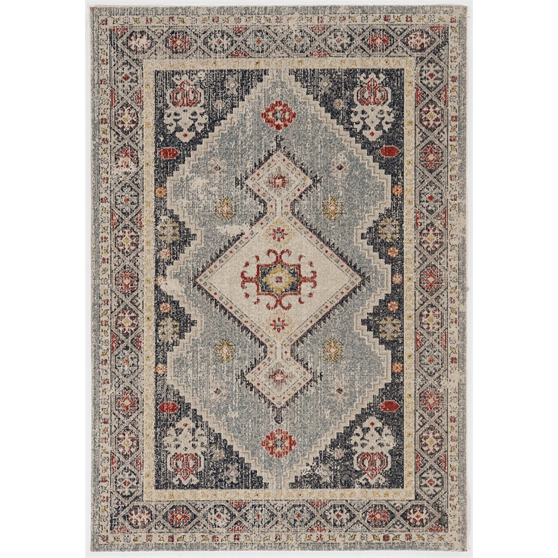 Laysan Home Traditional Machine Made Polyester 2'x3' Rug in Ivory