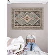 Laysan Home Traditional Machine Made Polyester 2'x3' Rug in Ivory