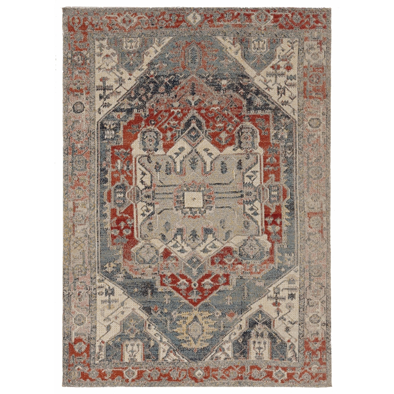 Laysan Home Traditional Machine Made Polyester 2'x3' Rug in Ivory