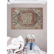 Laysan Home Traditional Machine Made Polyester 2'x3' Rug in Ivory