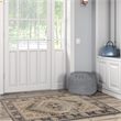 Laysan Home Traditional Machine Made Polyester 3'x5' Rug in Ivory