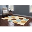 Laysan Home Transitional Hand Tufted Polyester 5'x7' Rug in Tan Brown